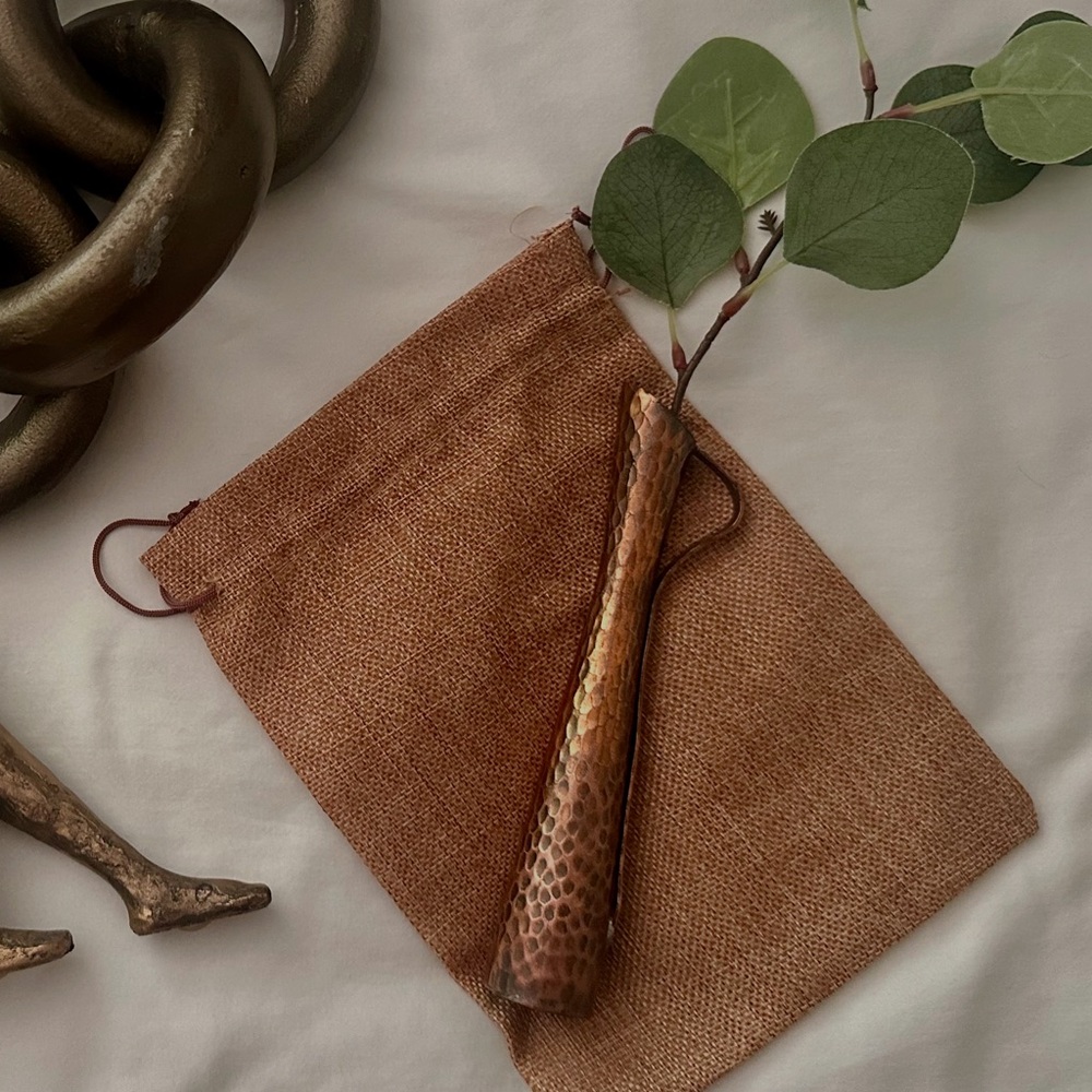 Vintage Copper Handmade Hammered Vase